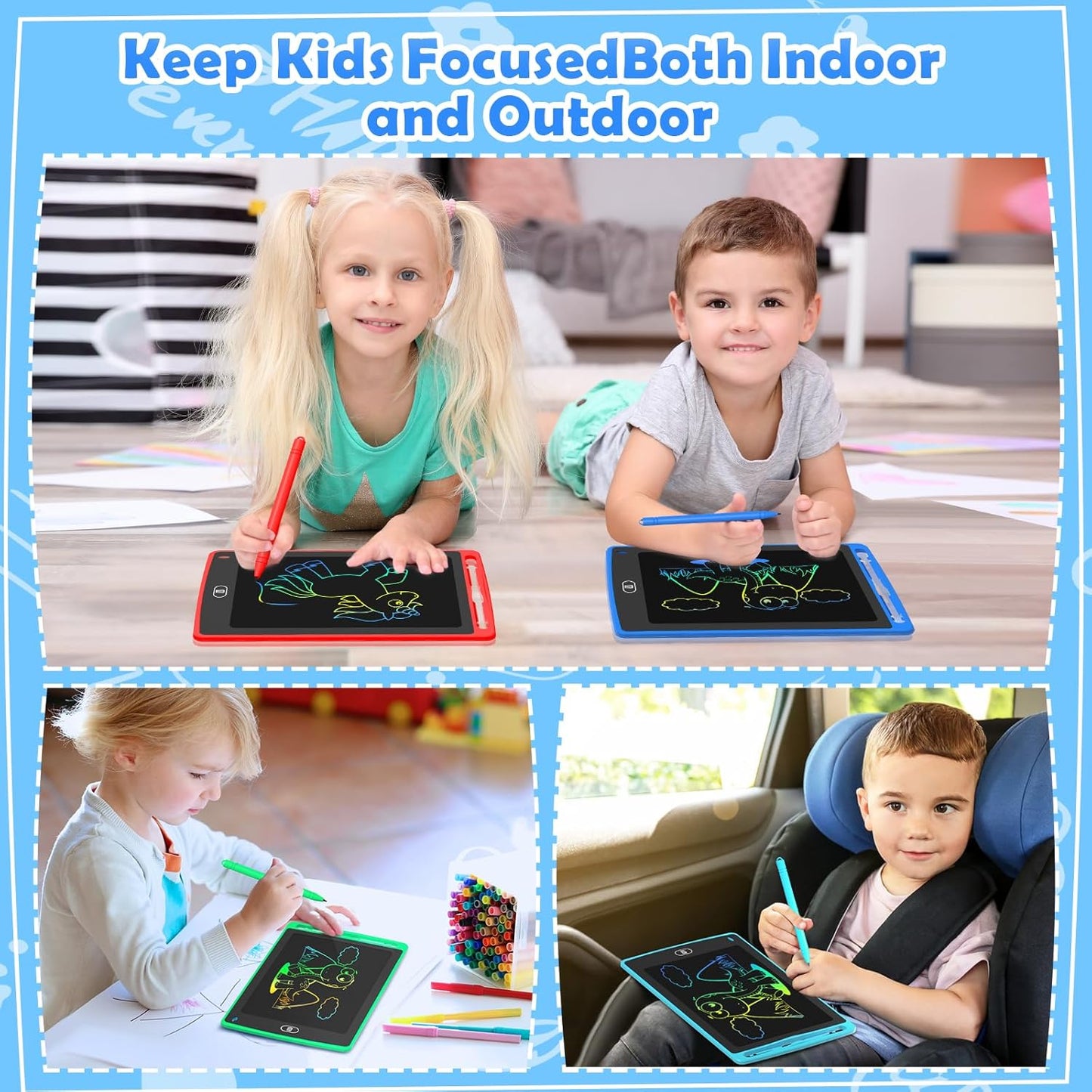 Colorful Kids' Doodle Tablet