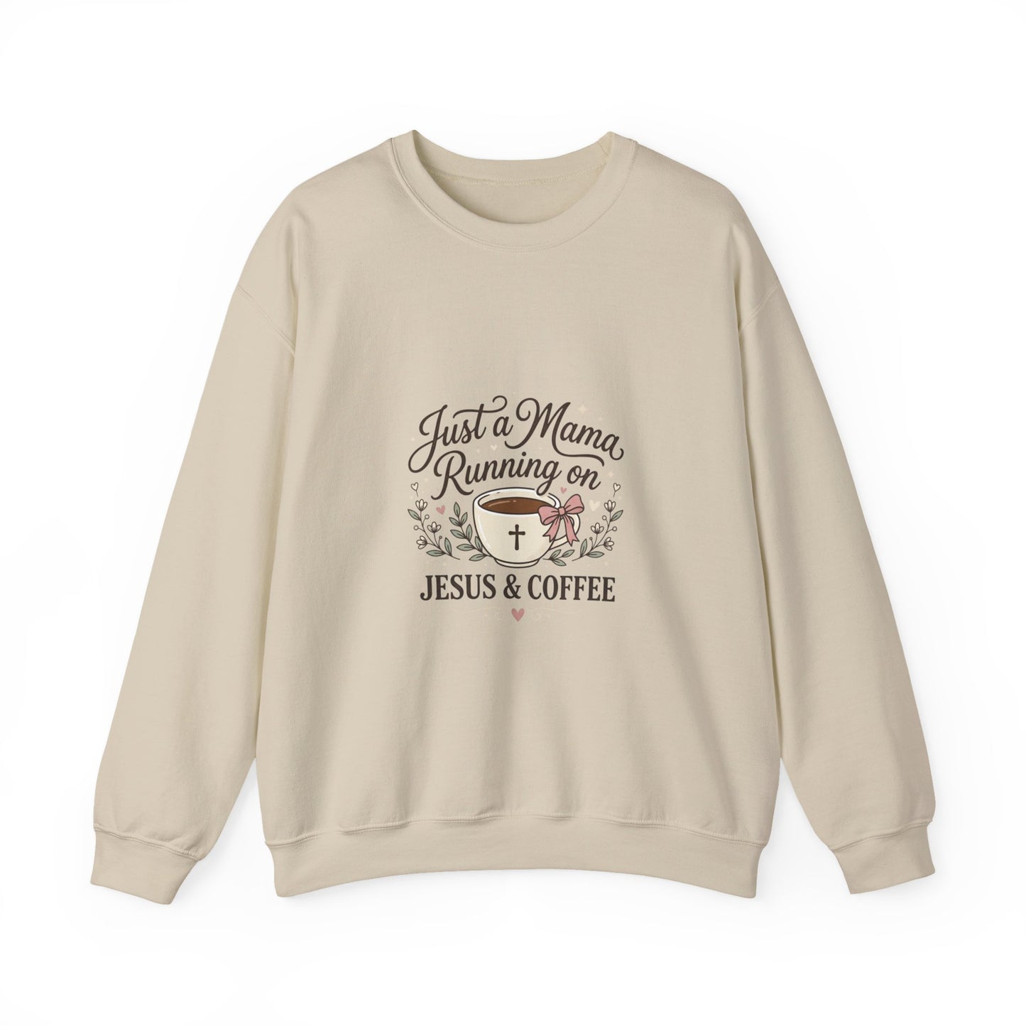 Just a Mama Running on Jesus & Coffee Sweatshirt | Rustic Cowgirl Prairie