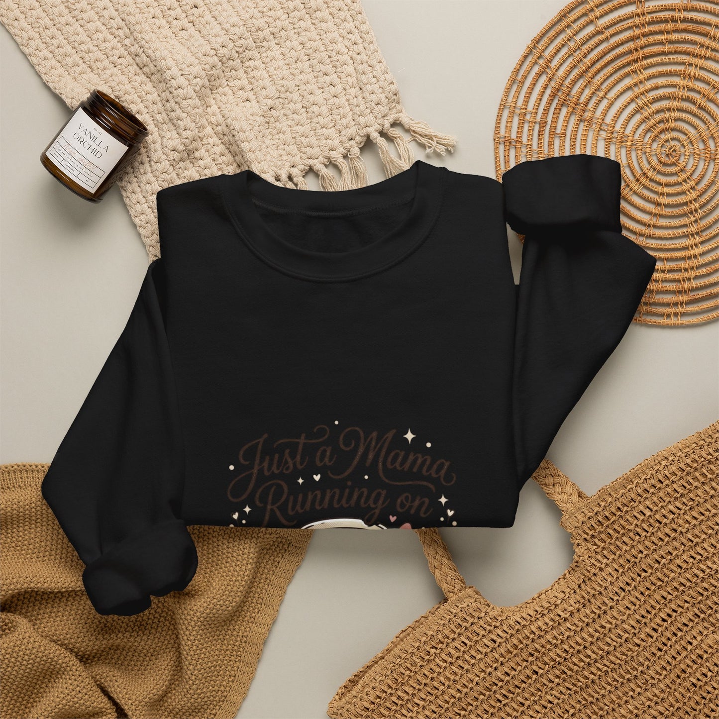 Just a Mama Running on Jesus & Coffee Sweatshirt | Rustic Cowgirl Prairie