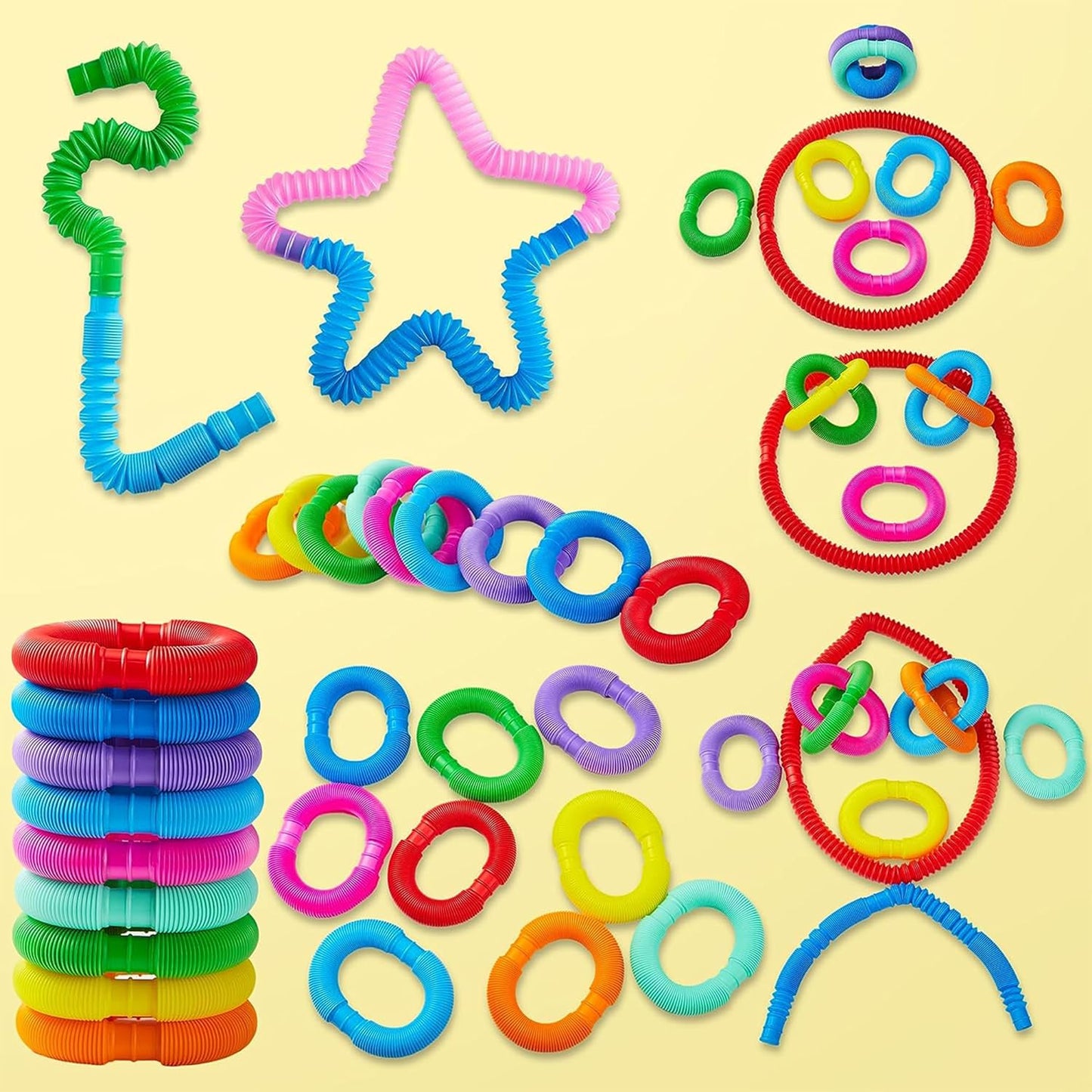Colorful Sensory Pop Tubes