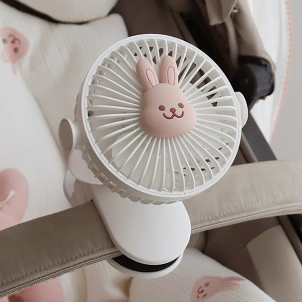 Cute Rechargeable Stroller Fan